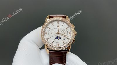 Patek Philippe Complications 9100 Movement 316L Steel 42mm Diamond Bezel Watch